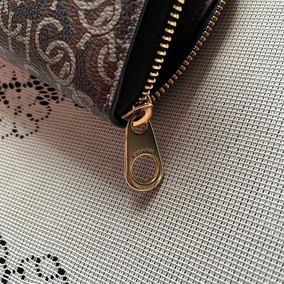 Coach Blue with Brown and Gray Monogram Wallet - Picture 3 of 7